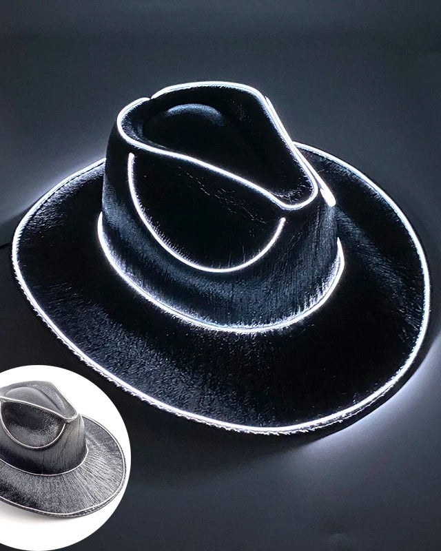 black Neon Rancher Cowboy Hat