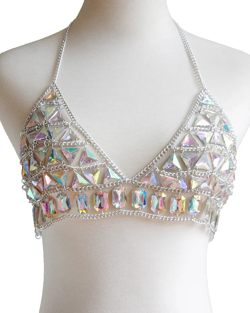 Bra Festival outfit Sexy Outfit Acrylic Gems