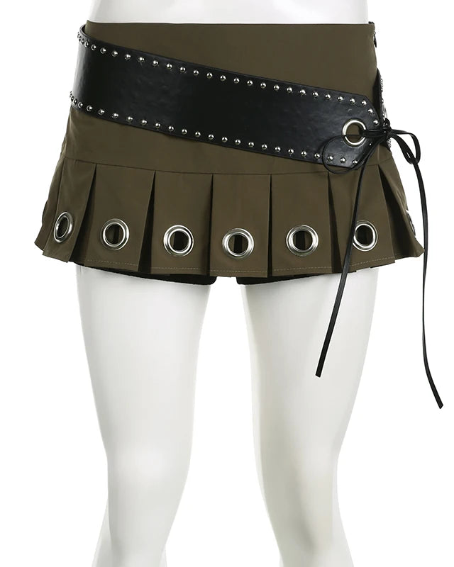 Green Rave Mini Skirt