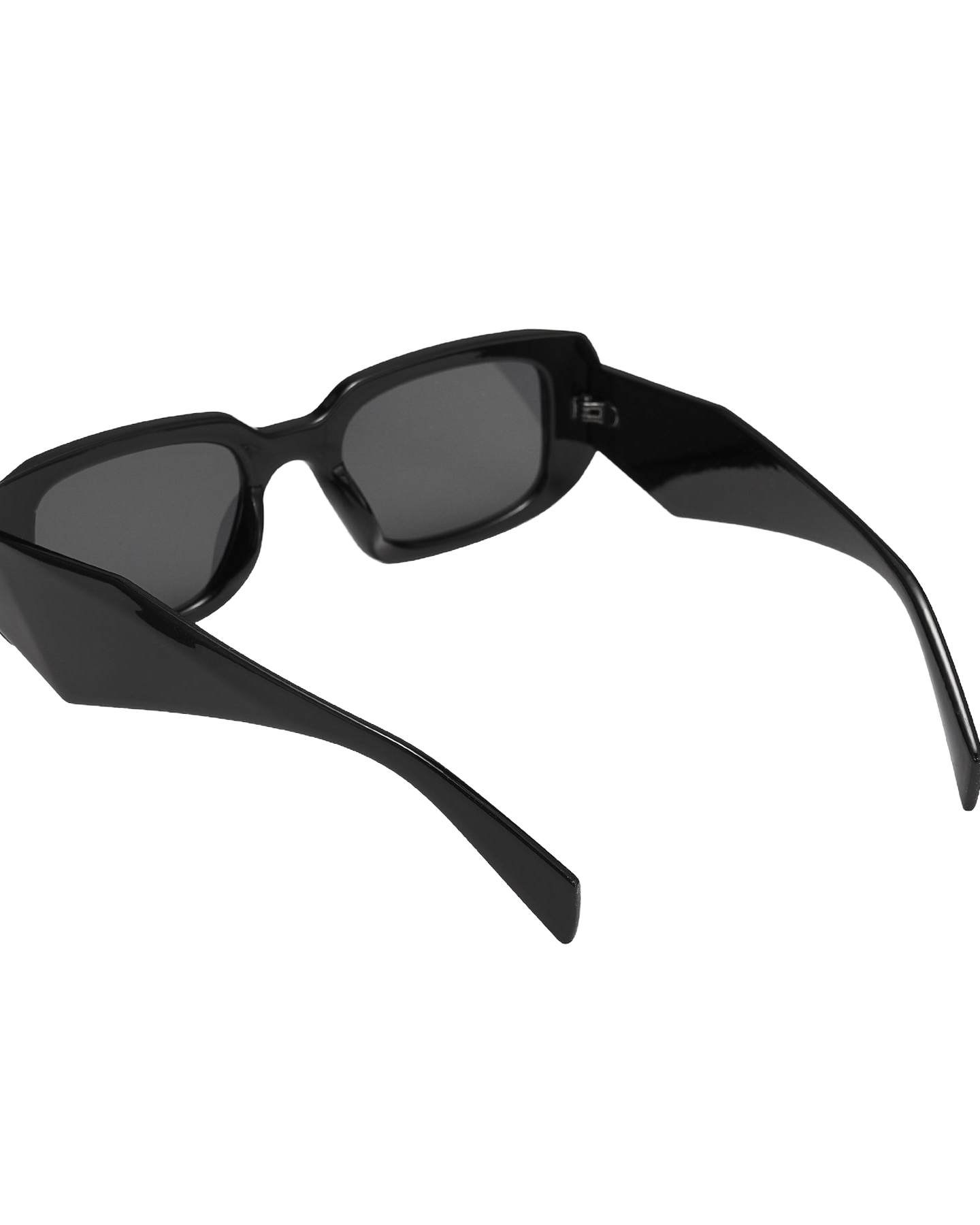 Black Bevel Frame Square Sunglasses