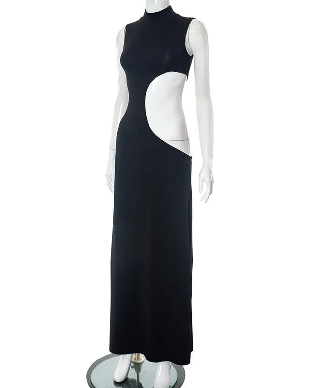 Black Cut Out Maxi Dress