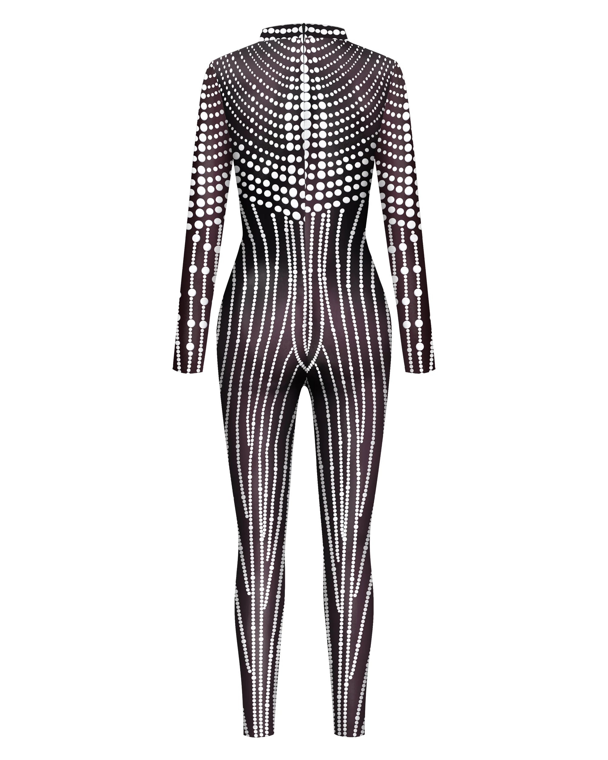 Black Lace Sequin Full Bodysuit