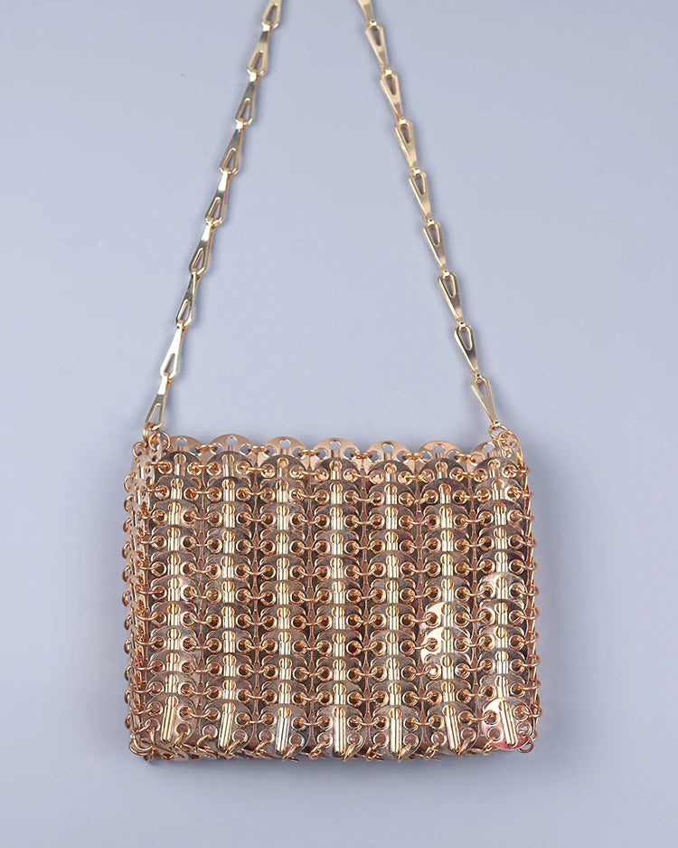 Gold Metallic Sequin Bag