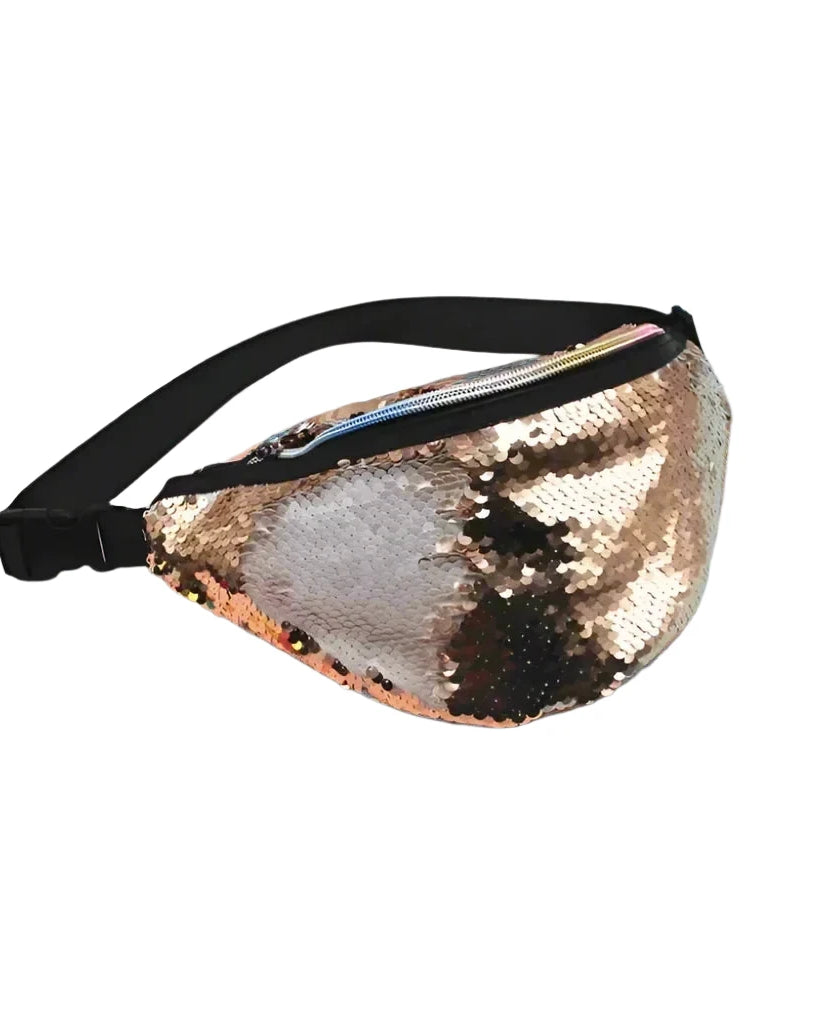 Gold Sequins Waist Bag