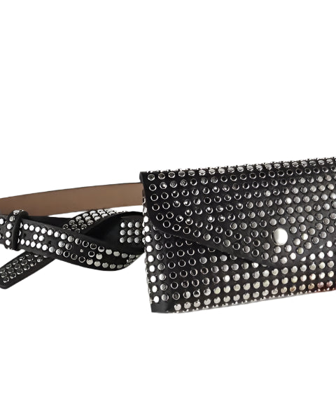 Black Bag with Belt rivet