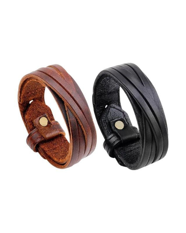 Vintage Punk Leather Bracelet