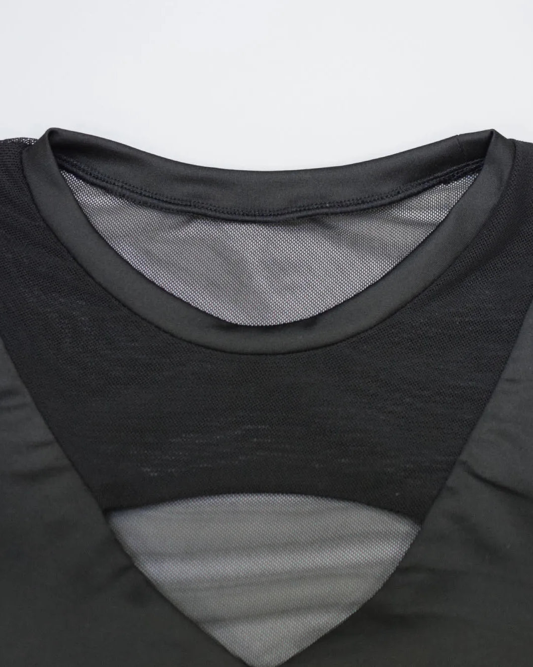 black Short Sleeve Shirt with Sexy Cut