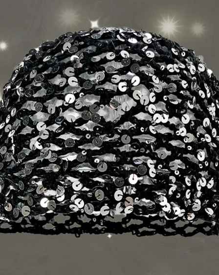 Mesh Sequined Beanie