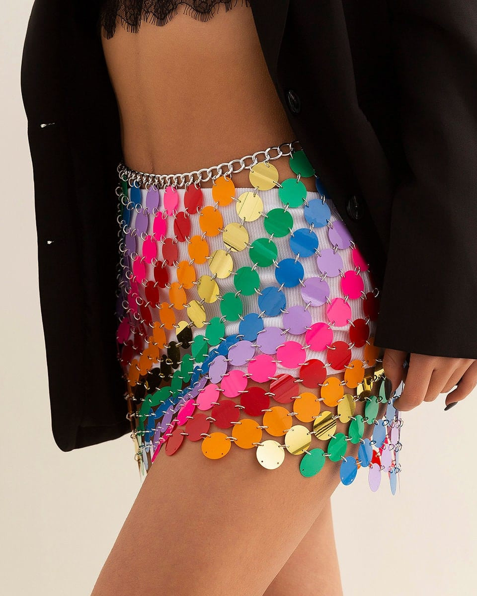 Multicolor Sequin Skirt