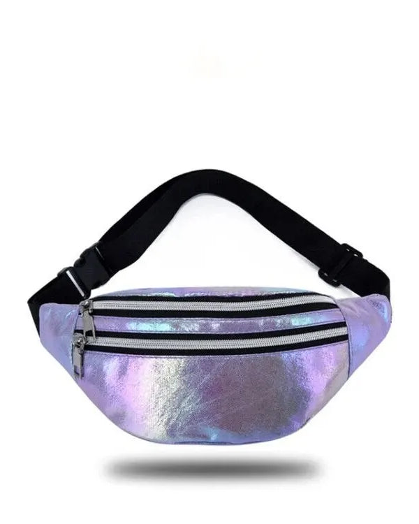 Purple Holographic Waist Bag