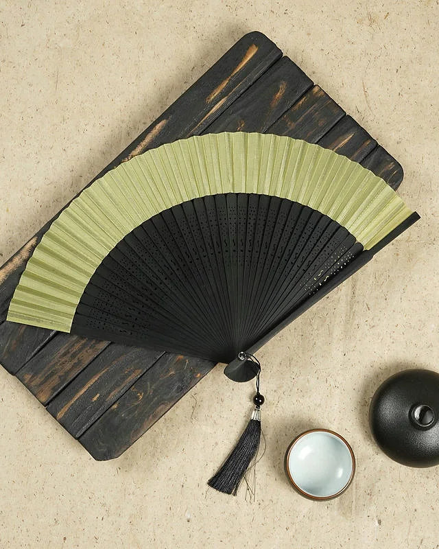 Green Folding Hand Fan festival outfits