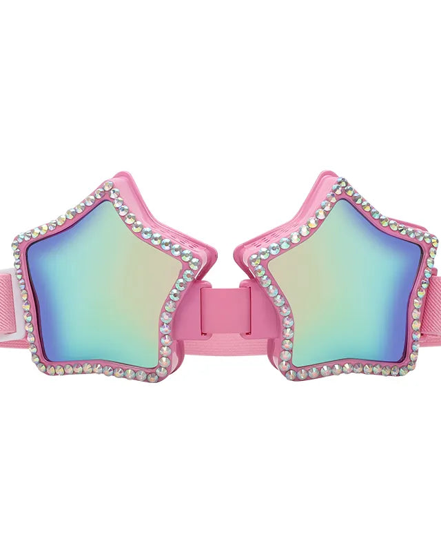 Heart Shaped Goggle Sunglasses Steampunk Cyberpunk Pink crystals Burning man Festival Rave
