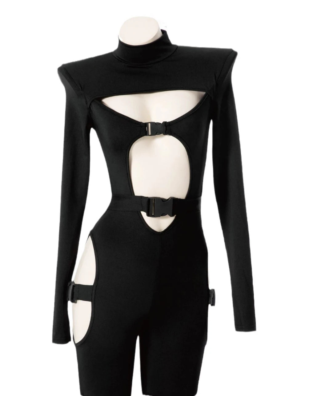Black Cyber Gothic Sexy Bodysuit