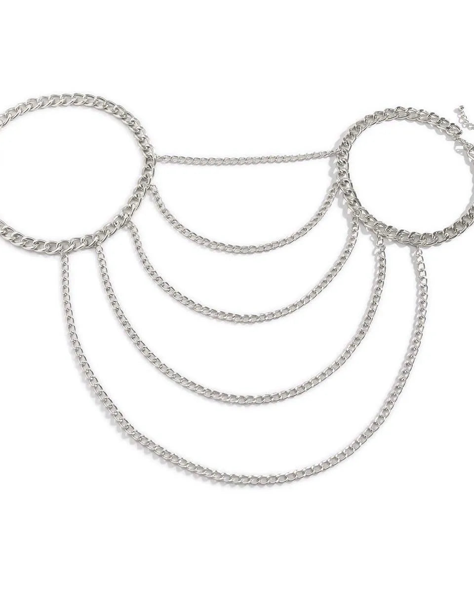 Silver Shoulder Chain Necklace