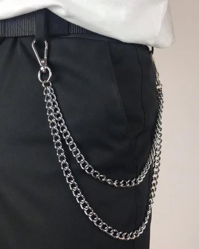 Metal Punk Rock Layered Chain Keychains Waist Key Chain Wallet Jeans Hip-hop Pants Belt Chains Jewelry Accessories