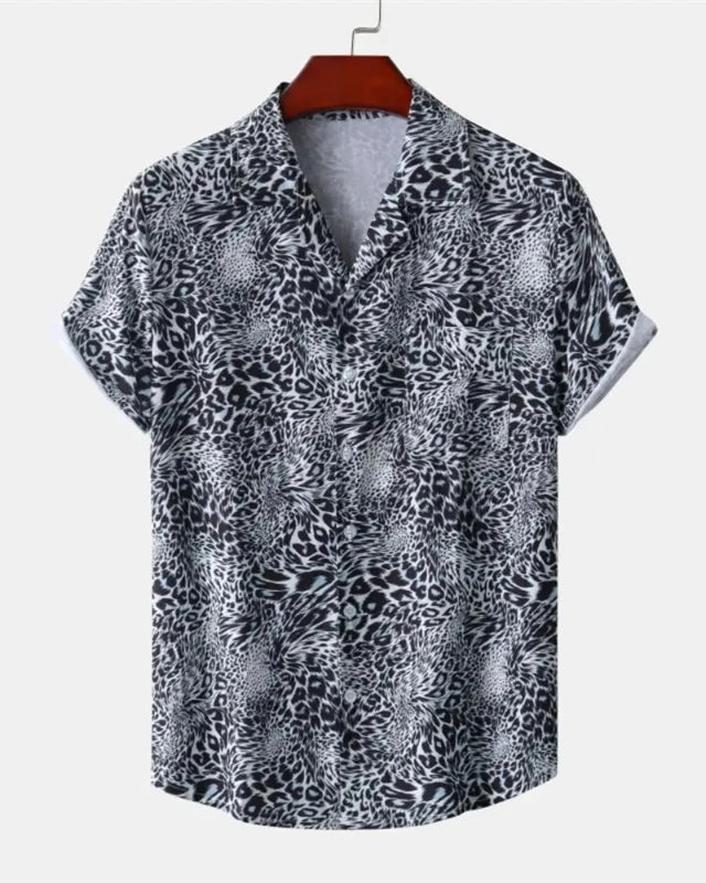 short sleeve animal print shirt