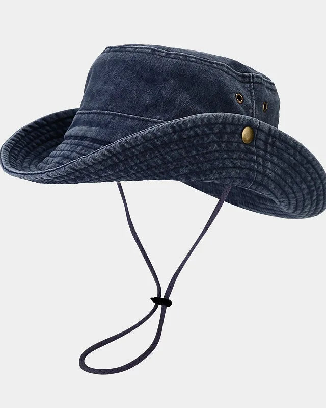 Blue Washed Fishman Bucket Hat