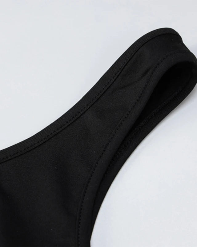 Black Hollow-Out Bodycon Romper