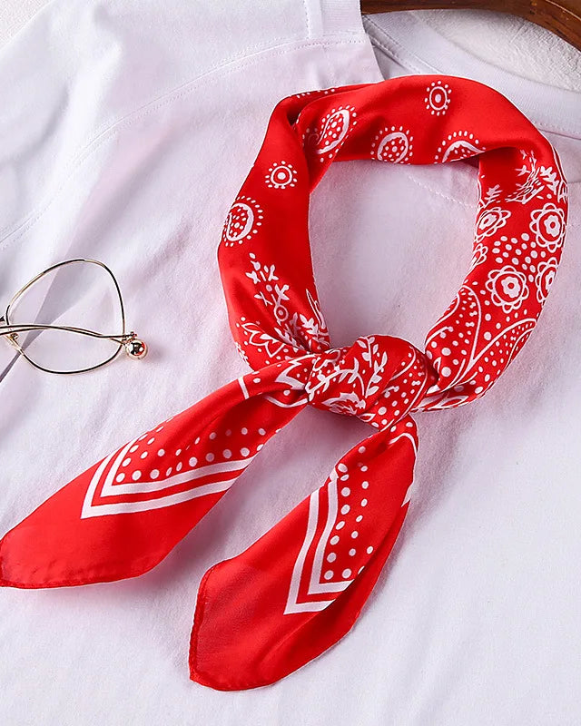 Red Satin Bandana