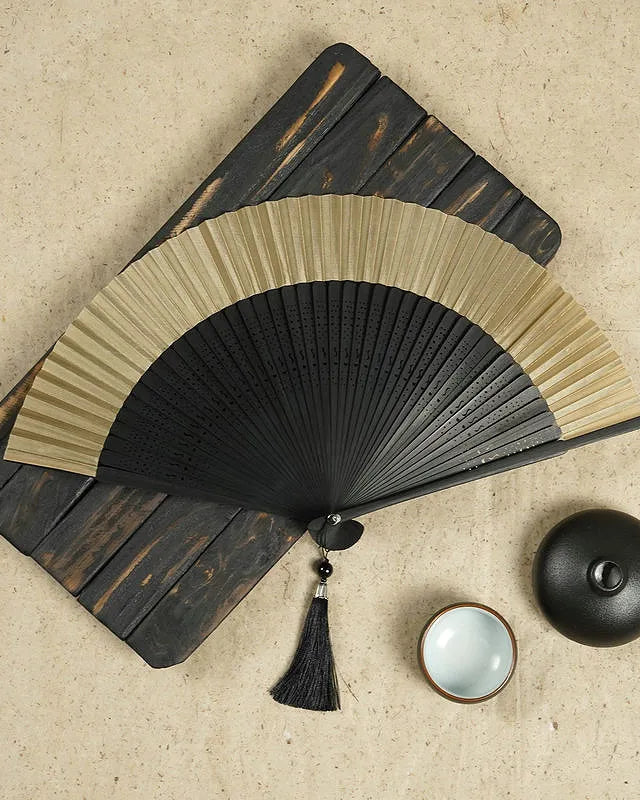 Gold Folding Hand Fan festival accessories