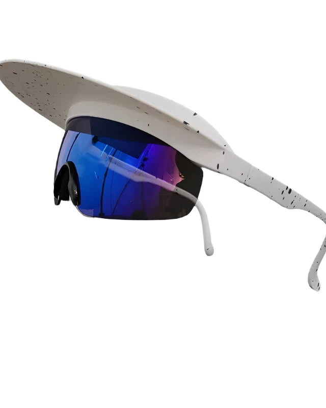 blue lens Cycling Sunglasses with Visor Festival Outfit Fashion Concert Rave outfits