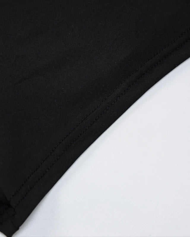 Black Hollow-Out Bodycon Romper