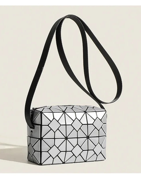 Silver Geometric Handbag