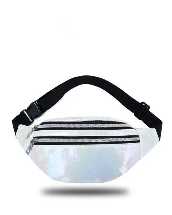 White Holographic Waist Bag