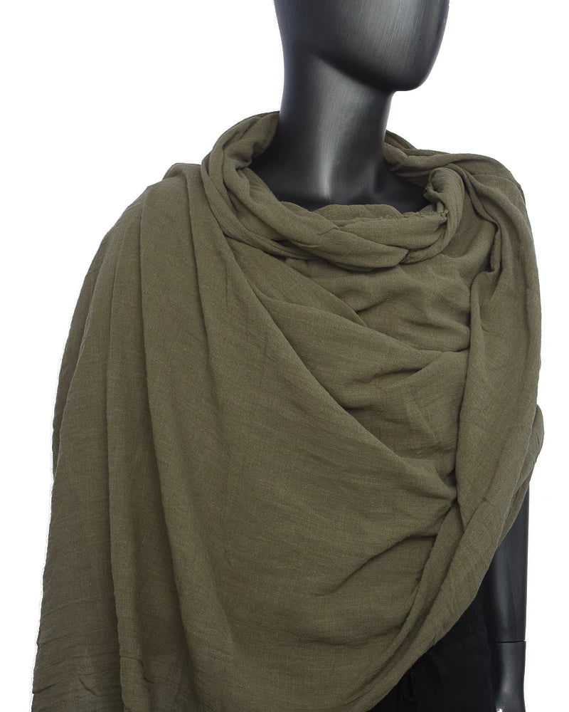 Army Green Scarf Hood Cloak