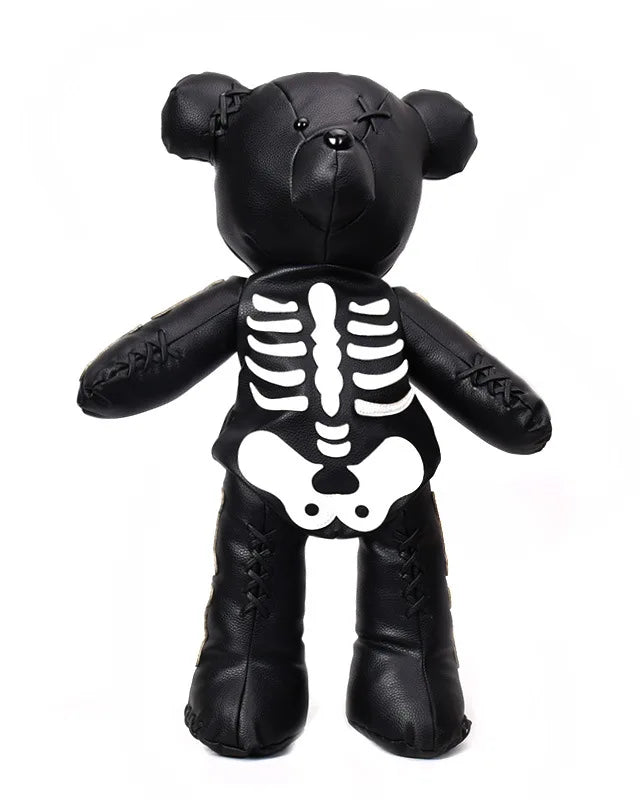 Black Big Gothic Punk Teddy Bear Backpack