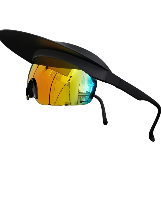 yellow gold Cycling Sunglasses with Visor Festival Outfit Fashion Concert Rave outfits