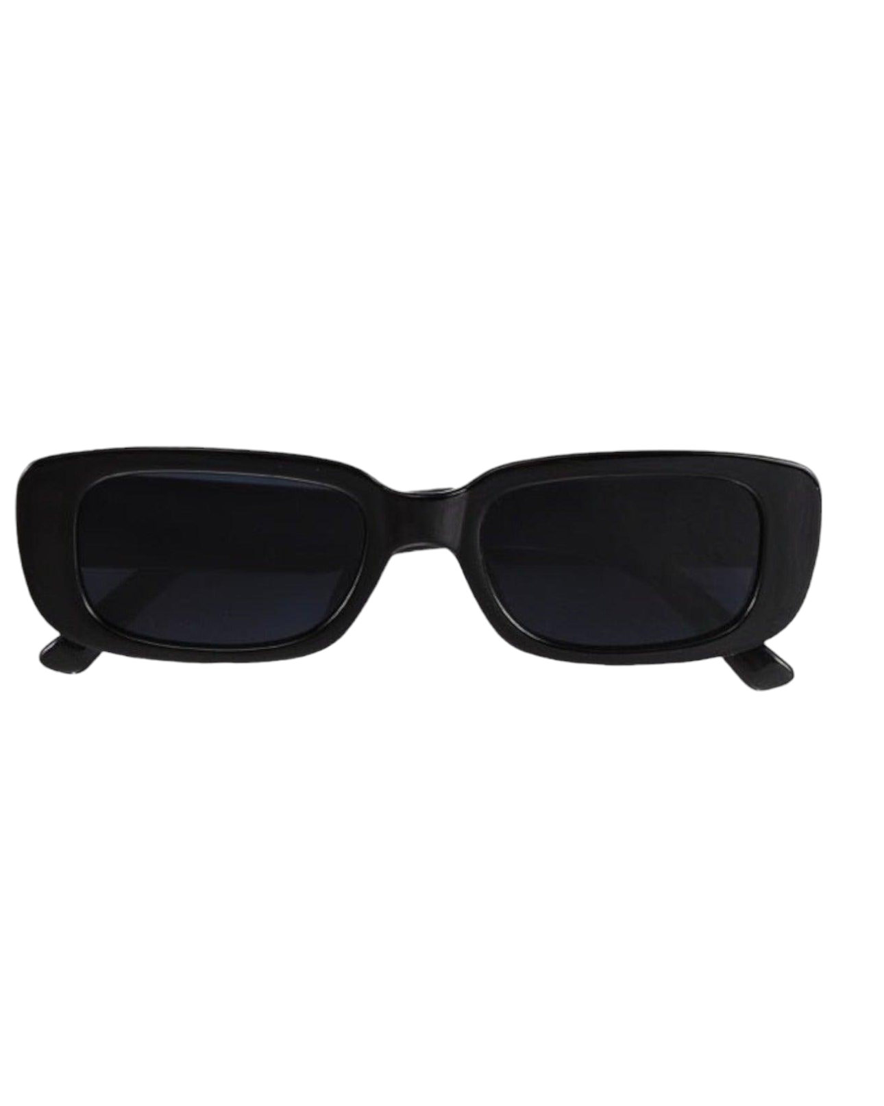Black Lens MILANO Slim Rectangle Sunglasses