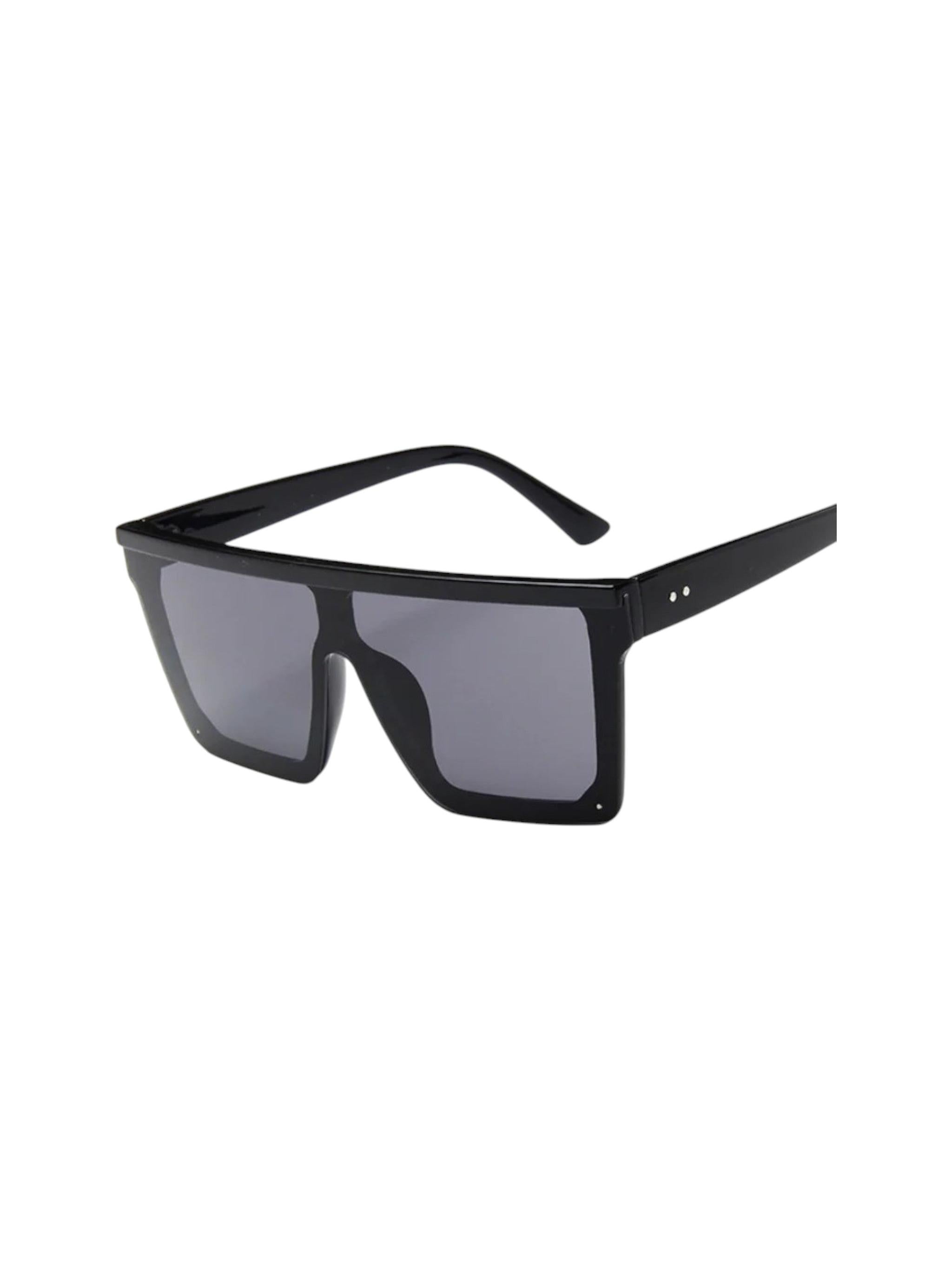 Lunettes de Soleil Noires Oversize Carrées
