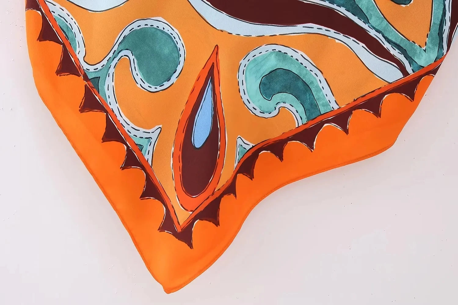 orange blue green Boho Style Set print dress Strapless Lace-up Top High Waist Straight Long Pants Fashion Festival Outfits Concert Rave Party