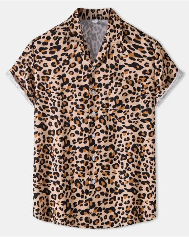 Cheetah AFRICA - Short Sleeve Animal Print Shirt