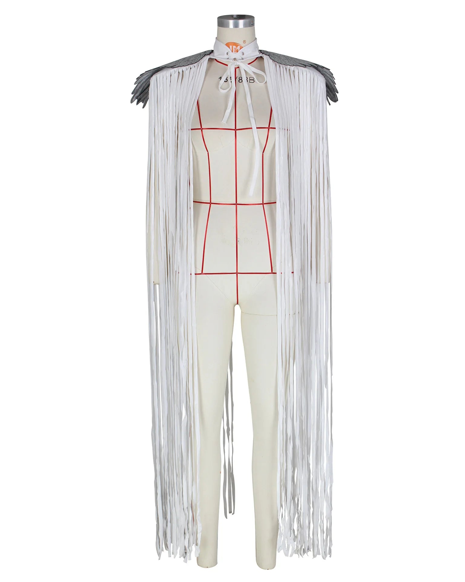 white Cosplay Long Tassel Sequins Wings