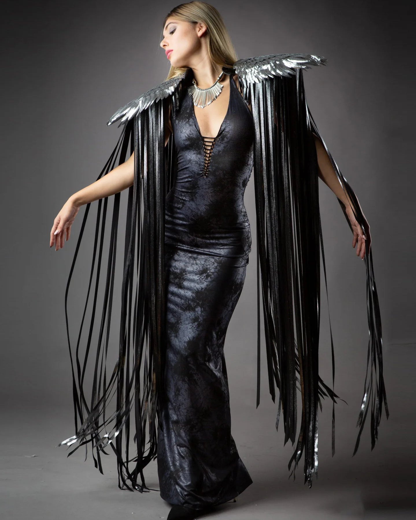 Cosplay Long Tassel Sequins Wings
