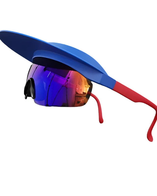 blue Cycling Sunglasses with Visor Festival Outfit Fashion Concert Rave outfits