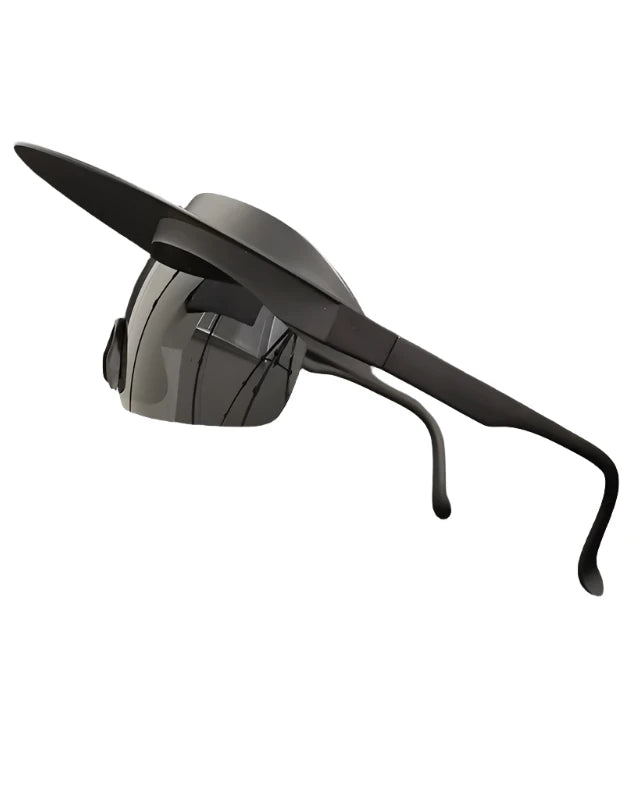 black Cycling Sunglasses with Visor Festival Outfit Fashion Concert Rave outfits