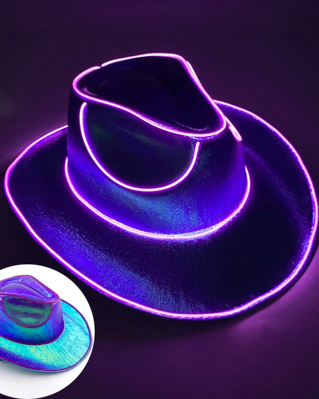 purple Neon Rancher Cowboy Hat