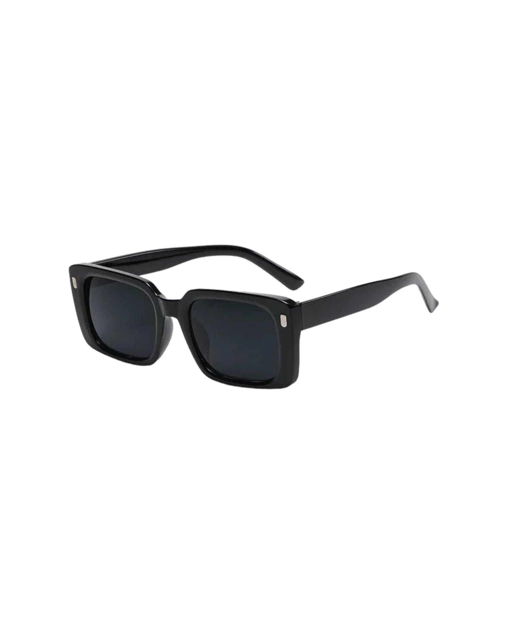 black lens black frame Oversized Square Sunglasses