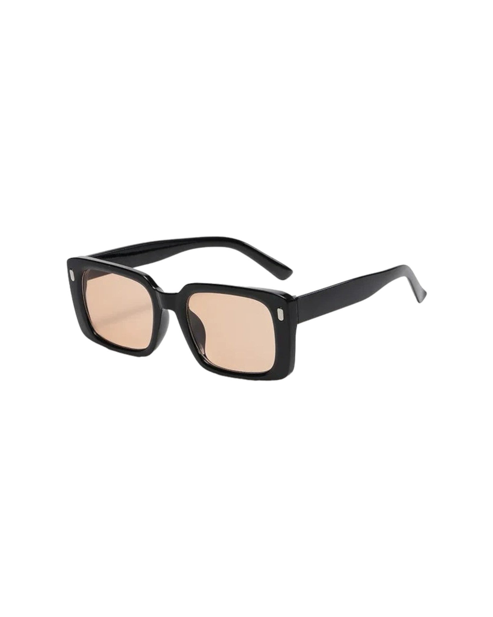 tea lens black frame Oversized Square Sunglasses