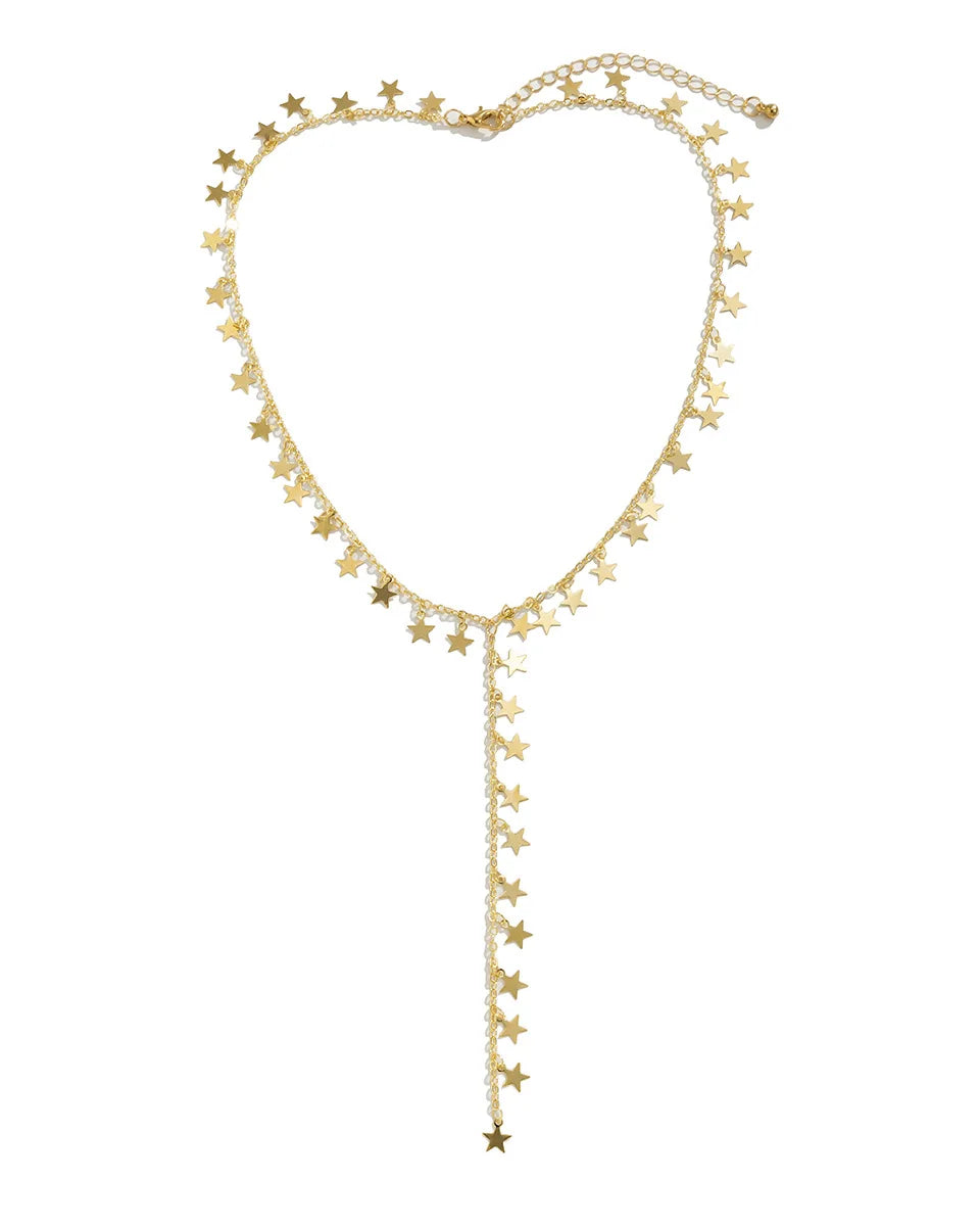 Gold Gold Necklace with Stars