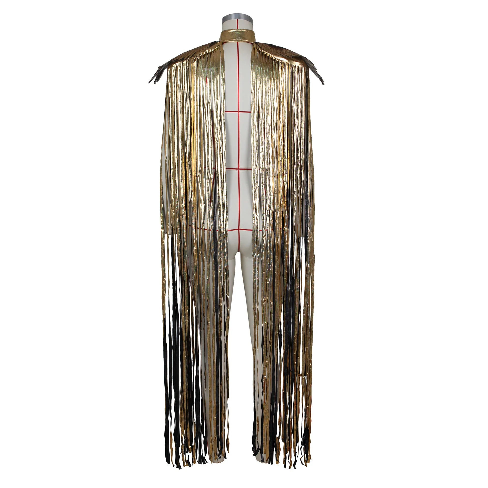 Cosplay Long Tassel Wings featuring shimmering sequins and flowing tassels, perfect for festivals.