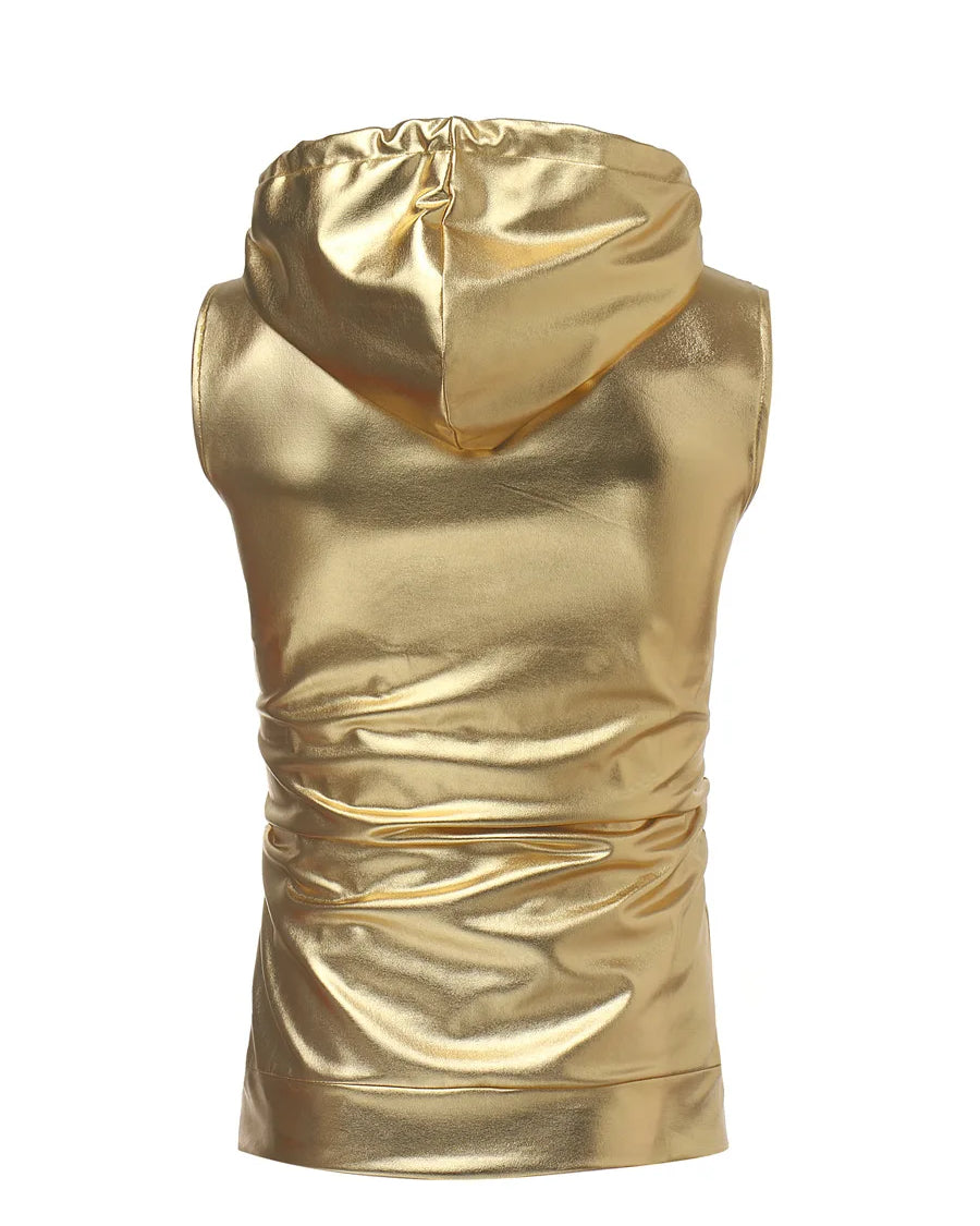 Metallic Hooded T-Shirt