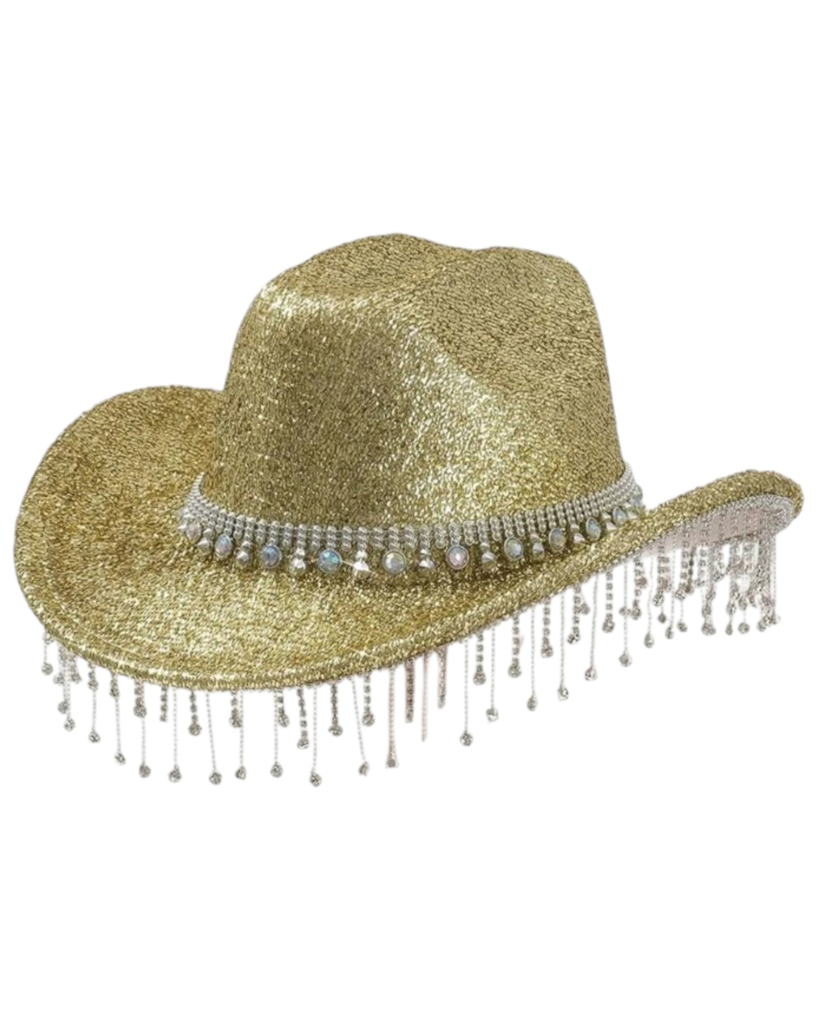 Golden Rhinestones and Sparkling Cowboy Hat