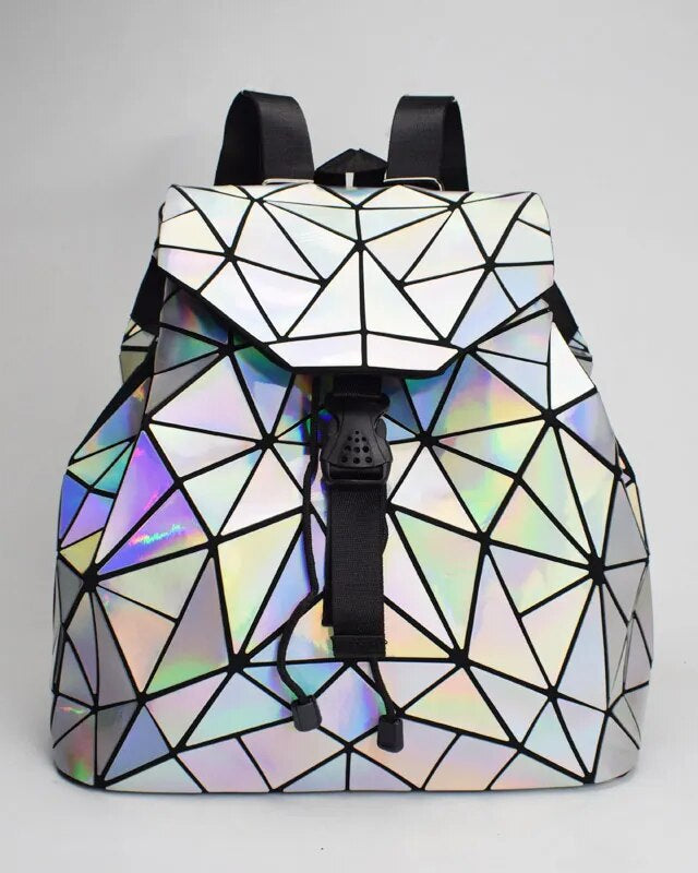 Holographic Backpack Rave Festival Silver