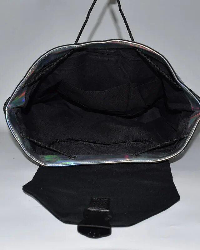 Holographic Backpack Rave Festival Silver
