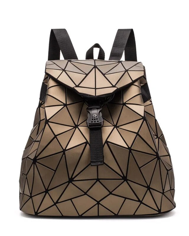 Holographic Backpack Rave Festival Brown