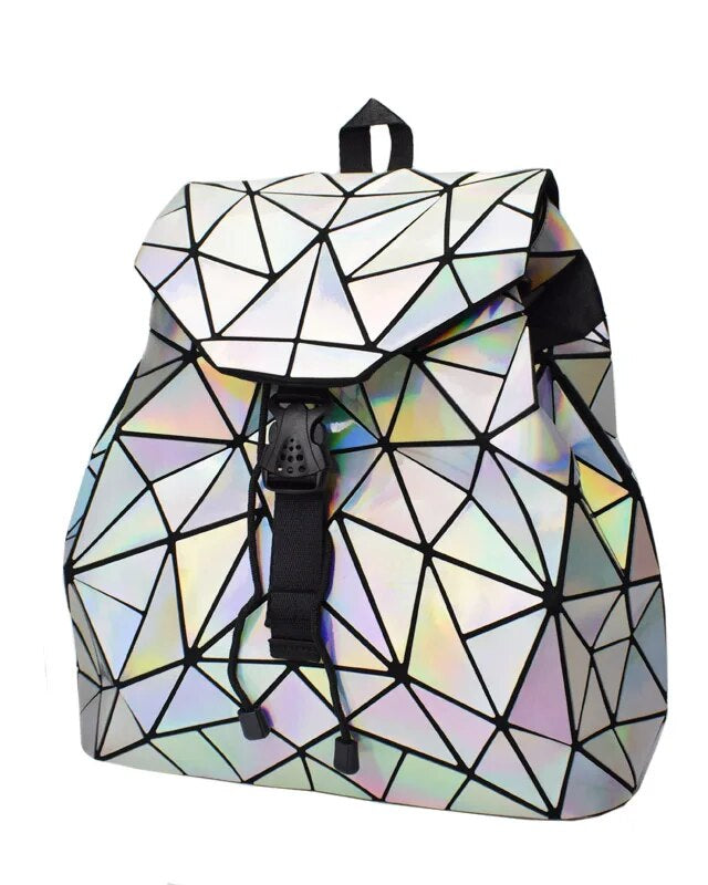Holographic Backpack Rave Festival Silver